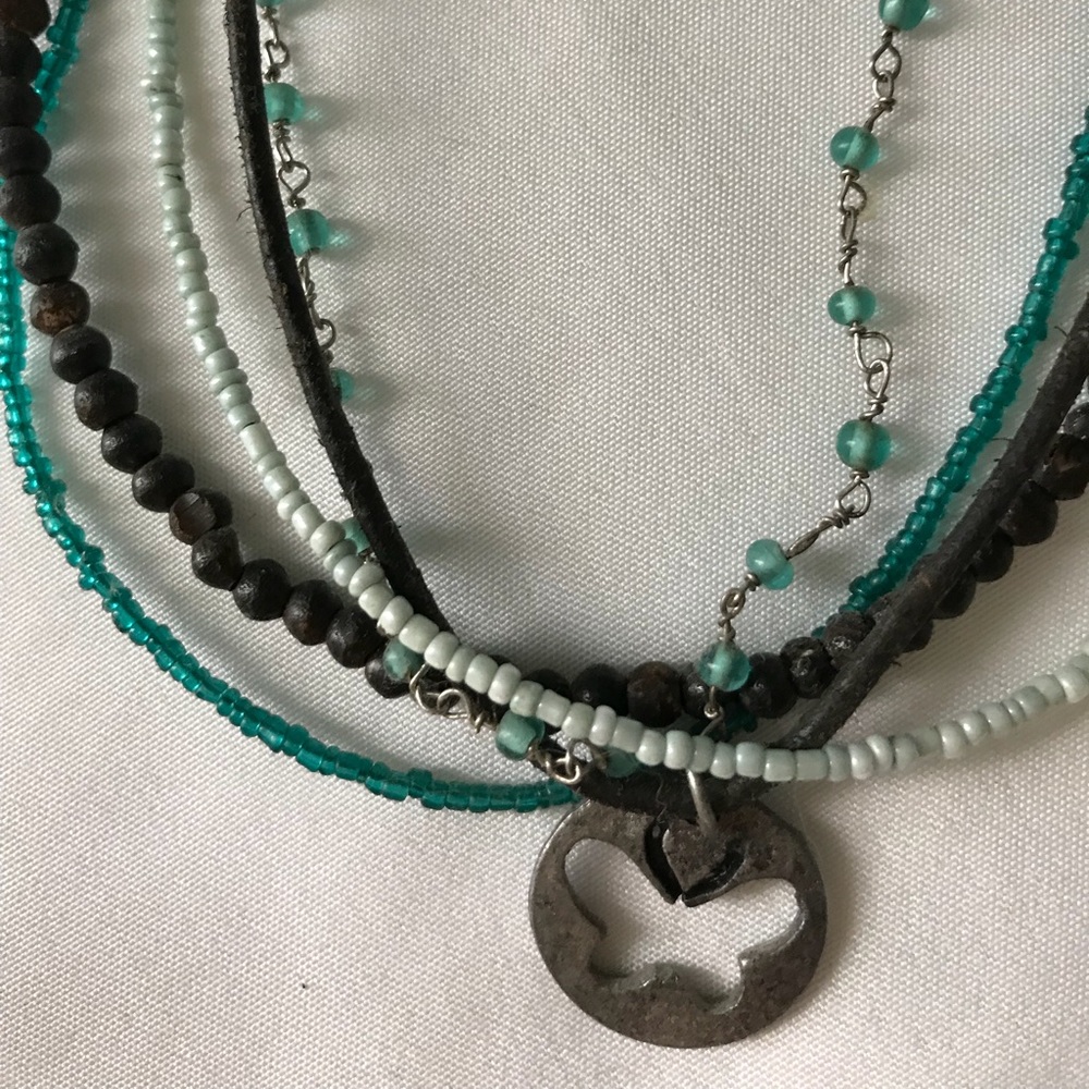 Teal Beaded Necklace